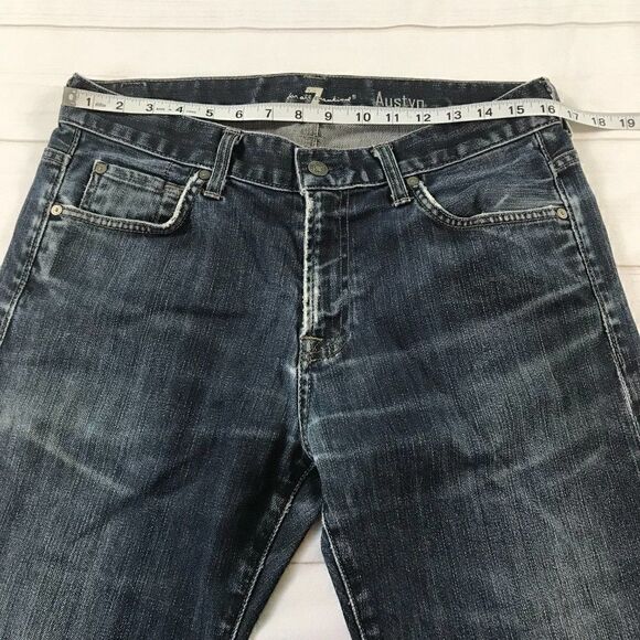 7 For All Mankind Men's Austyn Dark Washed Jeans 32 - Picture 6 of 12